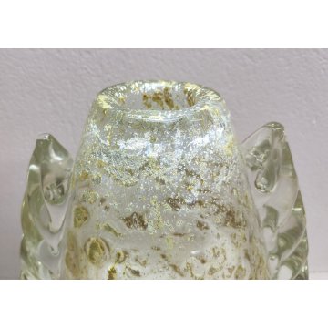 GRANDE Vaso Vetro a Morise MURANO anni 30 DESIGN Barovier AUTUNNO GEMMATO 37 cm.