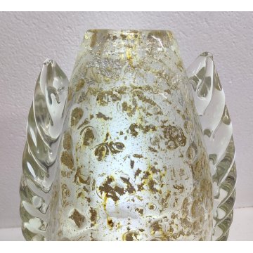 GRANDE Vaso Vetro a Morise MURANO anni 30 DESIGN Barovier AUTUNNO GEMMATO 37 cm.