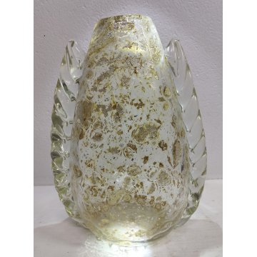 GRANDE Vaso Vetro a Morise MURANO anni 30 DESIGN Barovier AUTUNNO GEMMATO 37 cm.