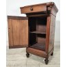 ANTICO COMODINO CAPPUCCINO LEGNO NOCE epoca 1800 CASSETTIERA Old Wood Nightstand