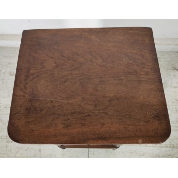 ANTICO COMODINO CAPPUCCINO LEGNO NOCE epoca 1800 CASSETTIERA Old Wood Nightstand
