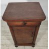 ANTICO COMODINO CAPPUCCINO LEGNO NOCE epoca 1800 CASSETTIERA Old Wood Nightstand
