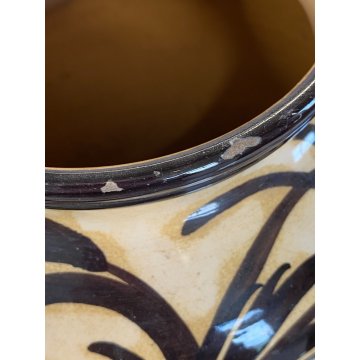 ANTICO VASO ORCIO ANFORA TERRACOTTA SMALTATA ART DECO'  ø 23x30cm/h '20/'30