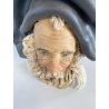 SCULTURA BUSTO CERAMICA UOMO ANZIANO COSTUME TRADIZIONALE SARDO 24,5cm/h