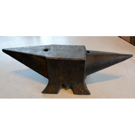 ANTICA GRANDE INCUDINE 60 KG FABBRO FERRO FORGIA ANTICO LAVORO BATTUTO CORNO