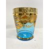 SECCHIELLO CHAMPAGNE VETRO Murano TURCHESE ORO GHIACCIO GLACETTE ICE BUCKET '50