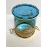 SECCHIELLO CHAMPAGNE VETRO Murano TURCHESE ORO GHIACCIO GLACETTE ICE BUCKET '50