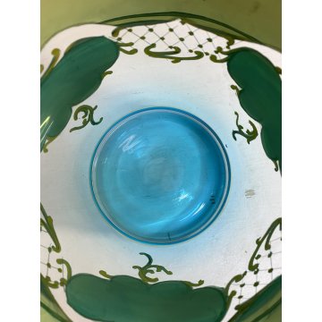 SECCHIELLO CHAMPAGNE VETRO Murano TURCHESE ORO GHIACCIO GLACETTE ICE BUCKET '50