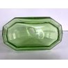 BOTTIGLIA DECANTER 6 BICCHIERI CRISTALLO VERDE MOLATO BOHEMIAN CRYSTAL ART DECO'