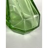 BOTTIGLIA DECANTER 6 BICCHIERI CRISTALLO VERDE MOLATO BOHEMIAN CRYSTAL ART DECO'