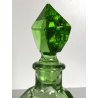 BOTTIGLIA DECANTER 6 BICCHIERI CRISTALLO VERDE MOLATO BOHEMIAN CRYSTAL ART DECO'