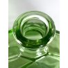 BOTTIGLIA DECANTER 6 BICCHIERI CRISTALLO VERDE MOLATO BOHEMIAN CRYSTAL ART DECO'