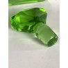 BOTTIGLIA DECANTER 6 BICCHIERI CRISTALLO VERDE MOLATO BOHEMIAN CRYSTAL ART DECO'