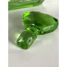 BOTTIGLIA DECANTER 6 BICCHIERI CRISTALLO VERDE MOLATO BOHEMIAN CRYSTAL ART DECO'