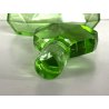 BOTTIGLIA DECANTER 6 BICCHIERI CRISTALLO VERDE MOLATO BOHEMIAN CRYSTAL ART DECO'