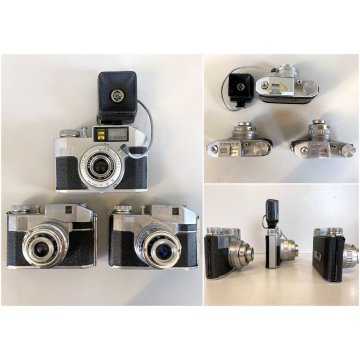 LOTTO 3 FOTOCAMERA ANALOGICA VINTAGE POCKET CAMERA COMET BENCINI CMF ITALY '50s