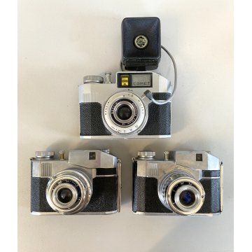 LOTTO 3 FOTOCAMERA ANALOGICA VINTAGE POCKET CAMERA COMET BENCINI CMF ITALY '50s