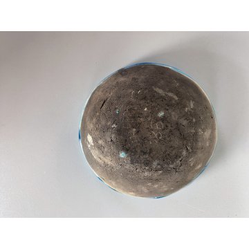 PORTAOGGETTI CIOTOLA BOWL CERAMICA RAKU REFRATTARIO SMALTO TURCHESE '900