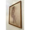 QUADRO DISEGNO SANGUIGNA CARTA Gigi Comolli STUDIO FIGURA FEMMINILE NUDO DONNA