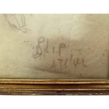 QUADRO DISEGNO SANGUIGNA CARTA Gigi Comolli STUDIO FIGURA FEMMINILE NUDO DONNA