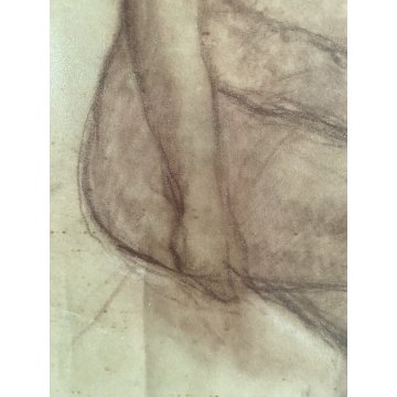 QUADRO DISEGNO SANGUIGNA CARTA Gigi Comolli STUDIO FIGURA FEMMINILE NUDO DONNA