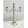 CANDELABRO PORCELLANA BIANCA "AK "STILE LIBERTY 3 BRACCI DECORO FLOREALE '900