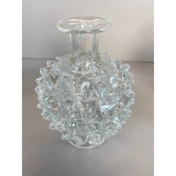 SET 3 Vanity Bottle  Barovier&Toso VETRO MURANO ROSTRATO TRASPARENTE ART DECO'