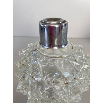 SET 3 Vanity Bottle  Barovier&Toso VETRO MURANO ROSTRATO TRASPARENTE ART DECO'