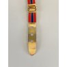 CINTURA Gucci LUXURY BELT METALLO ARTICOLATO FINITURA ORO SMALTO ROSSO BLU 70's