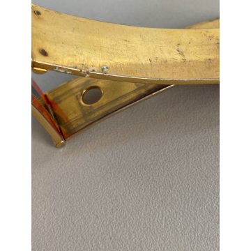 CINTURA Gucci LUXURY BELT METALLO ARTICOLATO FINITURA ORO SMALTO ROSSO BLU 70's