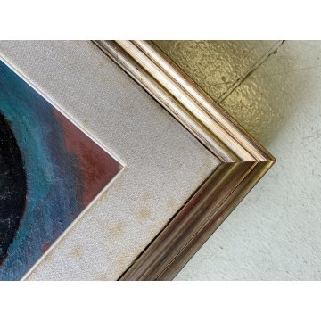 DIPINTO OLIO TELA Corrado Selvini RITRATTO UOMO FIGURA MASCHILE ASTRATTO '900