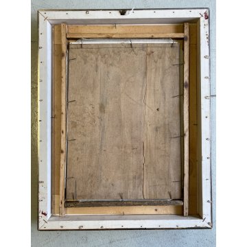 DIPINTO OLIO TELA Corrado Selvini RITRATTO UOMO FIGURA MASCHILE ASTRATTO '900