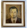 DIPINTO ASTRATTO OLIO TELA Corrado Selvini "Ritratto Avv Bononi" Figura MASCHILE