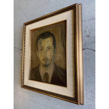 DIPINTO ASTRATTO OLIO TELA Corrado Selvini "Ritratto Avv Bononi" Figura MASCHILE