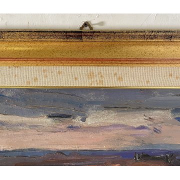 DIPINTO OLIO Carlo Monti VEDUTA PAESAGGIO RURALE COLLINA ARONA LAGO MAGGIORE
