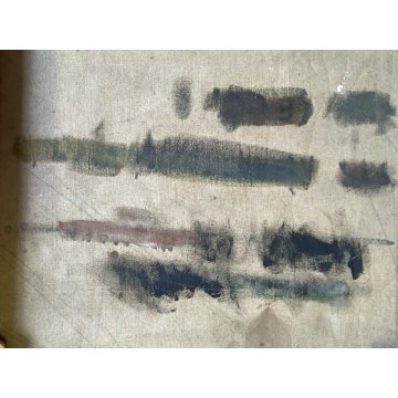 DIPINTO OLIO TELA RITRATTO Corrado Selvini  "L'uomo colla cresta" ASTRATTO MEINA