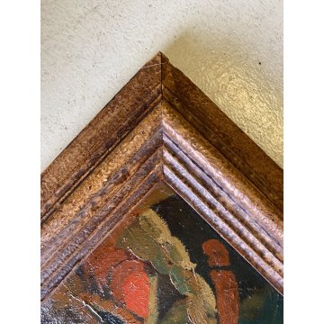 DIPINTO OLIO TELA RITRATTO Corrado Selvini  "L'uomo colla cresta" ASTRATTO MEINA