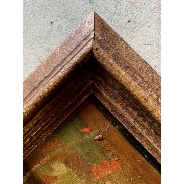 DIPINTO OLIO TELA RITRATTO Corrado Selvini  "L'uomo colla cresta" ASTRATTO MEINA