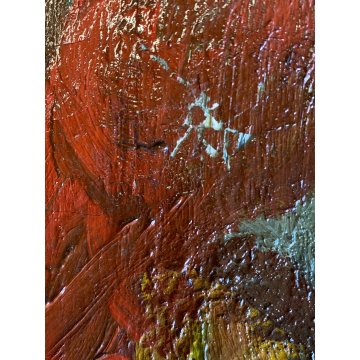DIPINTO OLIO TELA RITRATTO Corrado Selvini  "L'uomo colla cresta" ASTRATTO MEINA