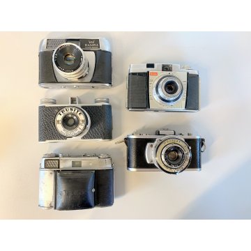 LOTTO 5 FOTOCAMERA ANALOGICA POCKET CAMERA Halina KODAK TRUSITE NON FUNZIONANTI