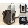 FOTOCAMERA Argus LUMAR 75mm BIOTTICA TLR 6X6 VINTAGE BROWN BACHELITE USA '50/'60