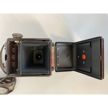 FOTOCAMERA Argus LUMAR 75mm BIOTTICA TLR 6X6 VINTAGE BROWN BACHELITE USA '50/'60