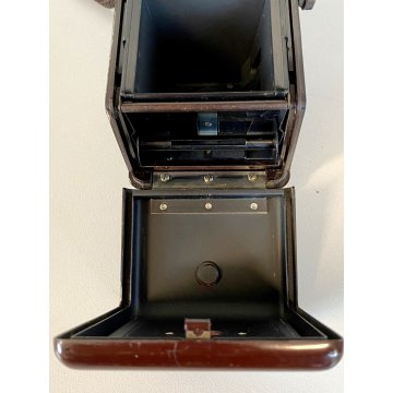 FOTOCAMERA Argus LUMAR 75mm BIOTTICA TLR 6X6 VINTAGE BROWN BACHELITE USA '50/'60