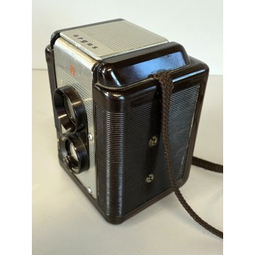 FOTOCAMERA Argus LUMAR 75mm BIOTTICA TLR 6X6 VINTAGE BROWN BACHELITE USA '50/'60