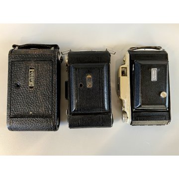 LOTTO 3 POCKET FOLDING CAMERA KODAK Autographic N I - Vigilant Six-20  MODELE 33