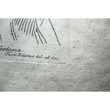 QUADRO ANTICA STAMPA da INCISIONE 1760 P.Fidanza TESTA GIOVANE DONNA RAFFAELLO
