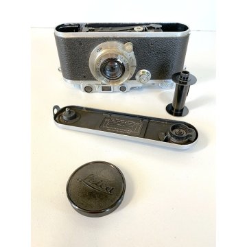 FOTOCAMERA Leica IIIa Mod G Leitz Elmar 50mm F/3.5  134466 CUSTODIA NO TESTED 34