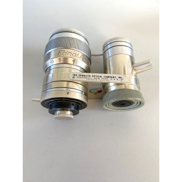 OBIETTIVO ZOOM EDNALITE CINEPRESA PELLICOLA 8MM TELEPHOTO WIDEANGLE NORMAL USA