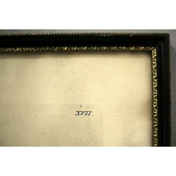QUADRO ANTICA STAMPA da INCISIONE 1760 P.Fidanza GIOVANE in AMMIRAZIONE di OMERO