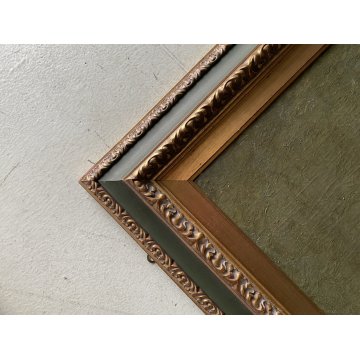 GRANDE QUADRO OLIO Gigi Comolli "L'Attesa" RITRATTO ANZIANA ROSARIO PREGHIERA